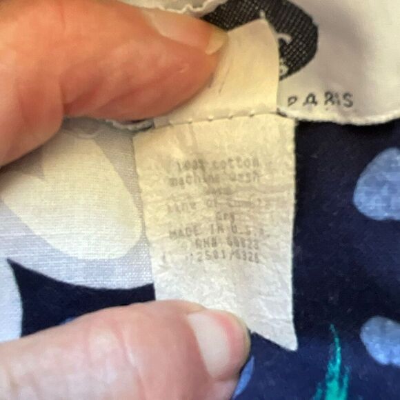 Vintage Clues Collection 10 Overall Dress Black Floral Adjustable Straps Cotton - Picture 13 of 14